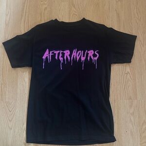 VLONE Black T-Shirt with Pink 'After Hours' Graphic